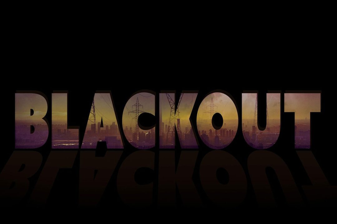 A graphic that reads "Blackout."