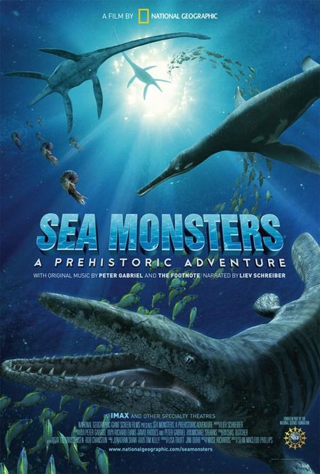 A poster for the movie "Sea Monsters."