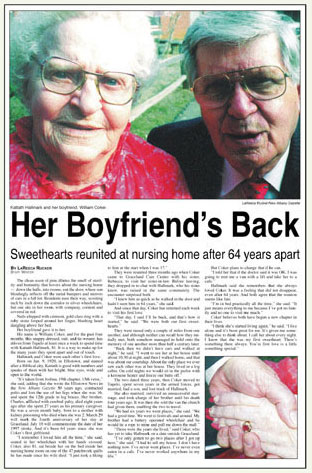 A story about a couple reunited in a nursing home.