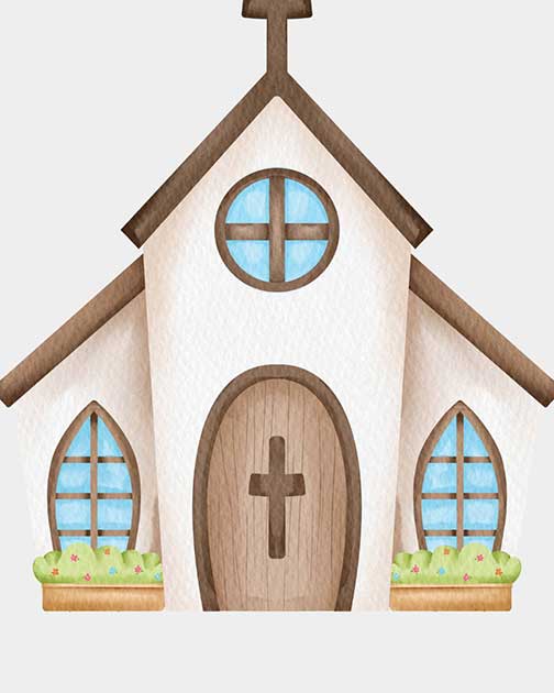 An illustration of the church.