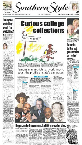 A story about college collections featuring Curious George who is in some of the files.
