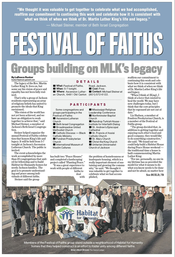 A news story about area groups that were building on MLK's legacy.