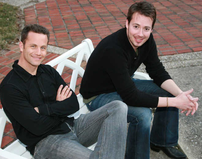 Kirk Cameron speaks at a Christian event.