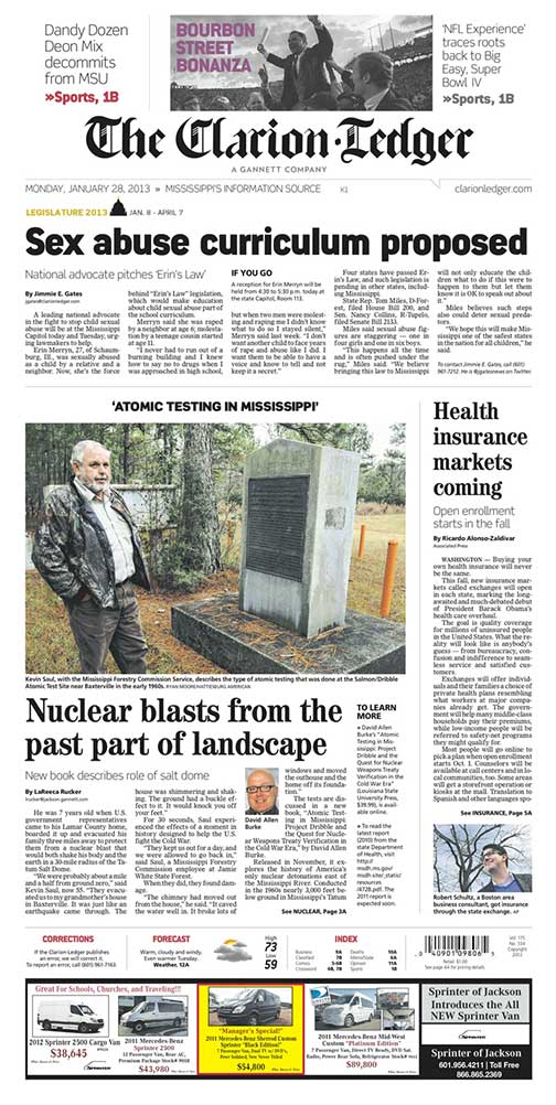 A story about a planned nuclear explosion that happened in Mississippi in the past.