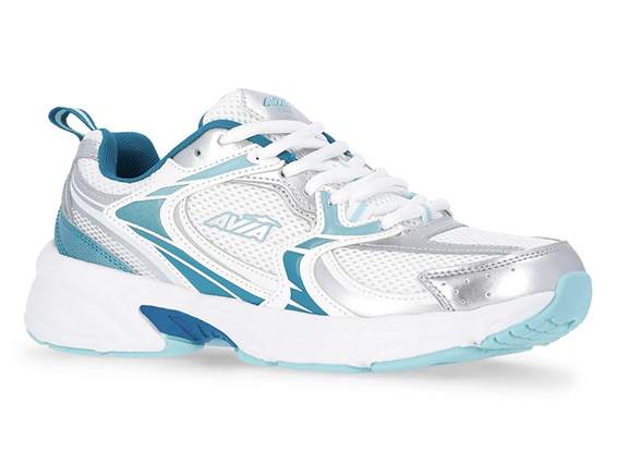 The teal and sliver Avia sneakers I recently purchased.